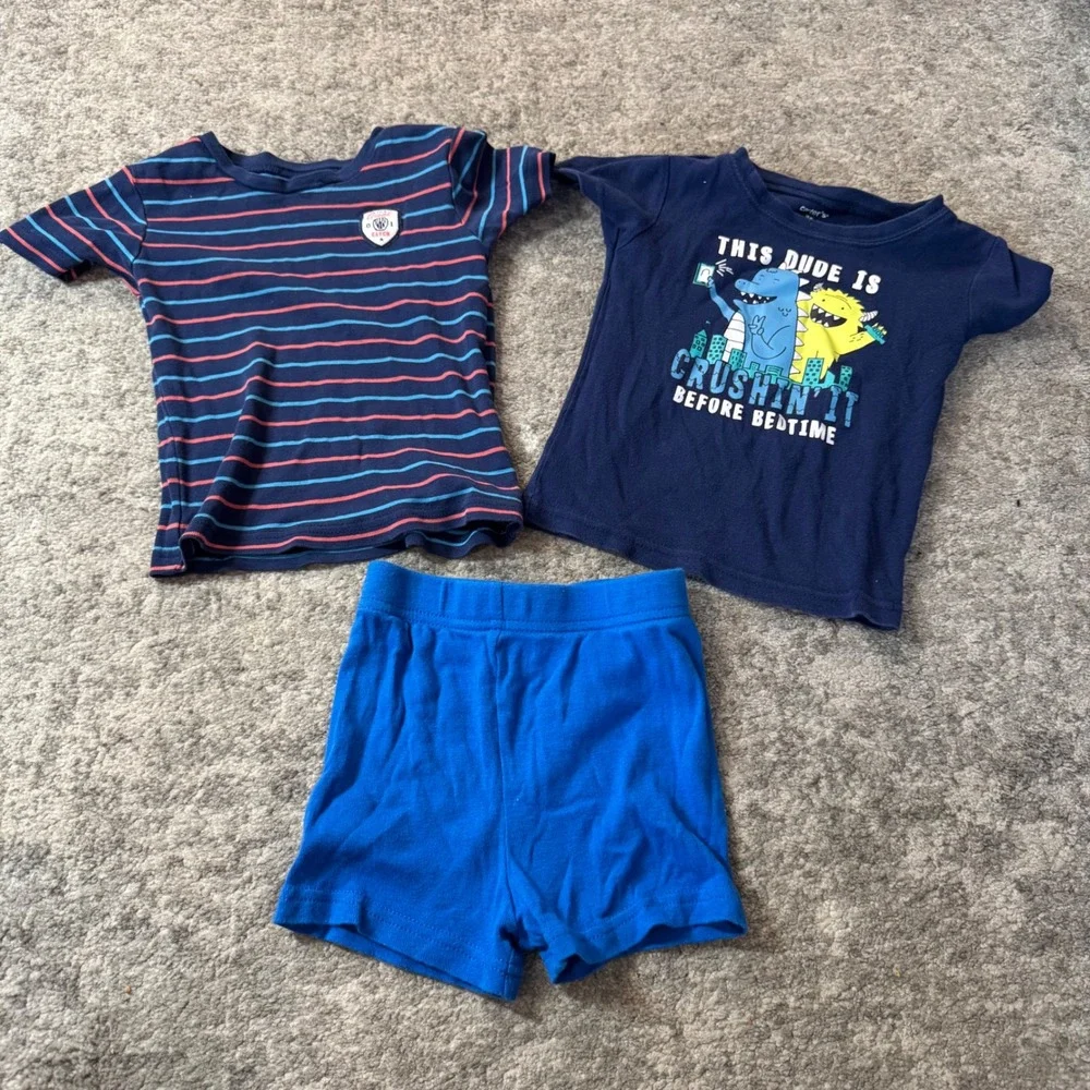Boys Pajama 11pc Lot 3T‎ Mickey Spidey Shark Carters Disney Summer Lightweight